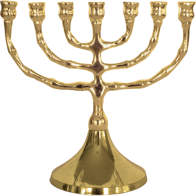 Miniature Polished Plated Menorah